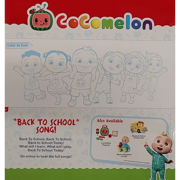 Cocomelon JJ Musical Back to School Plush Doll with Backpack - Picture 3 of 3